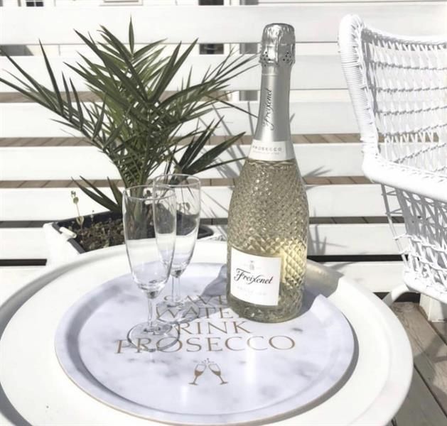 Marmorerad bricka Prosecco
