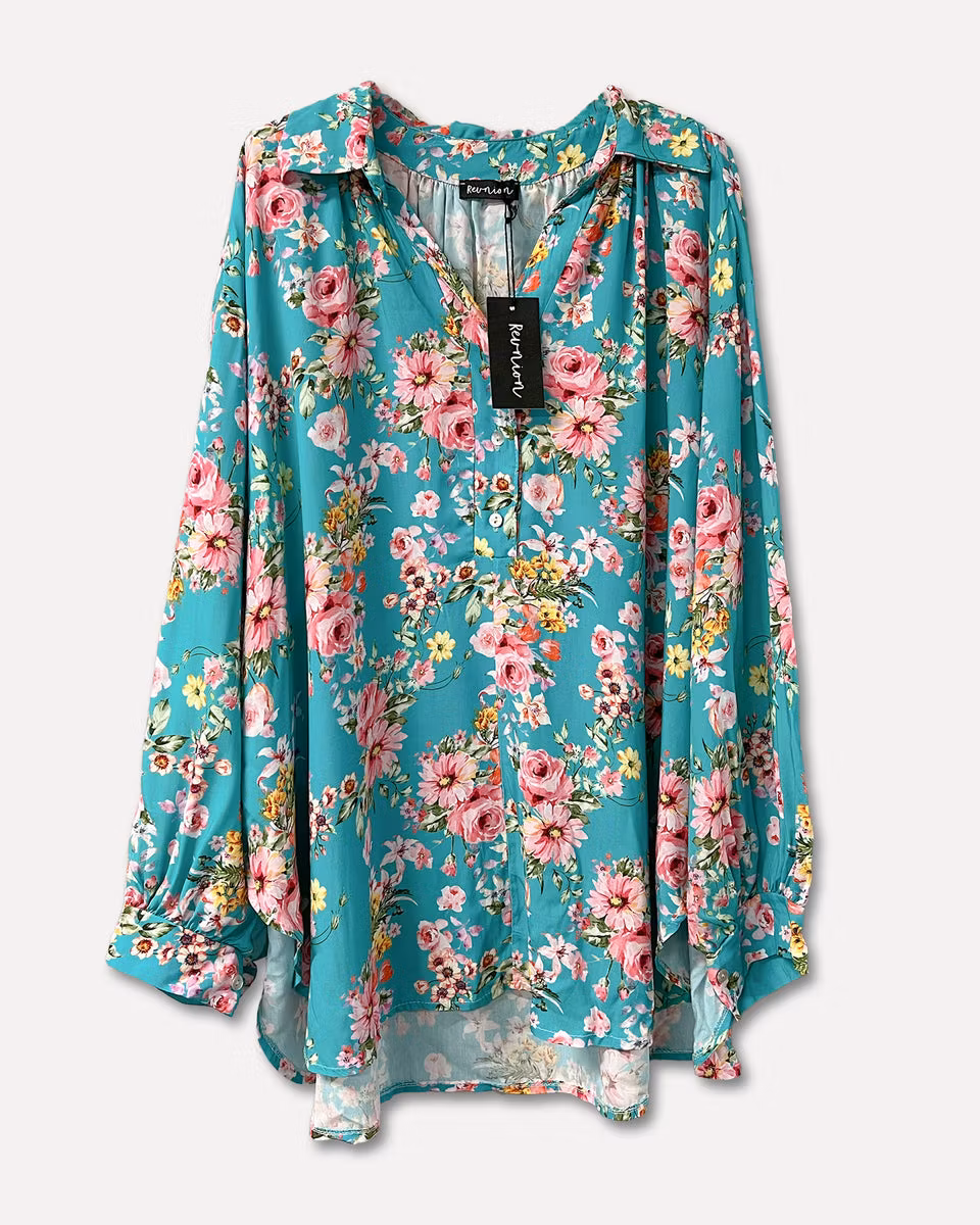 Turkos Rimini blus Oversize