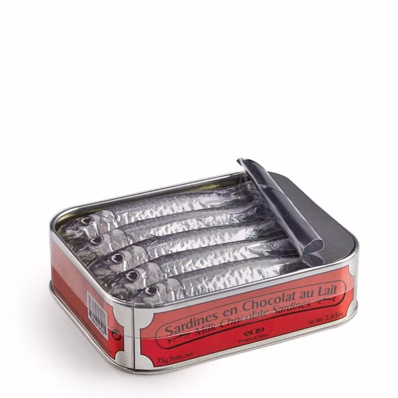 Chokladsardiner i burk