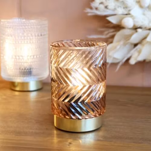 Led lykta mocca med timer