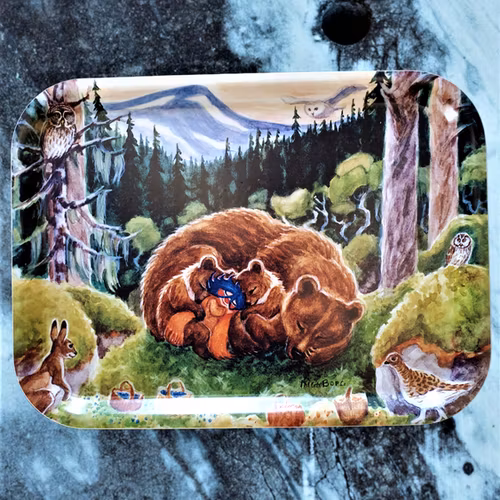 Plupp i blåbärsskogen Bricka