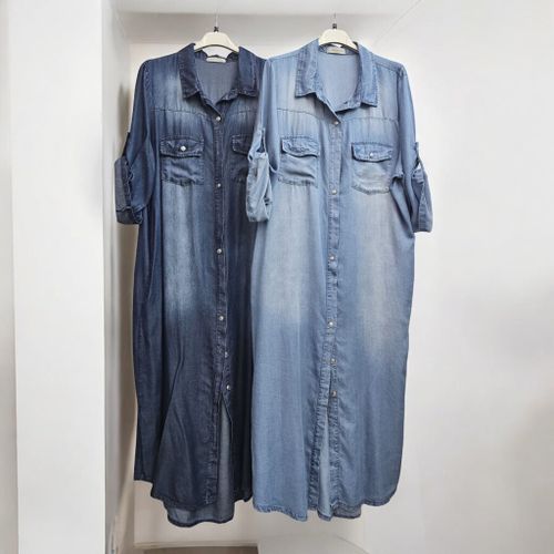 Jeansklänning ljus i lycocell