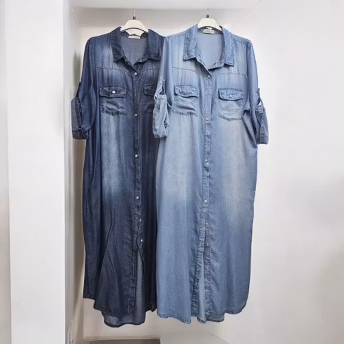Jeansklänning ljus i lycocell