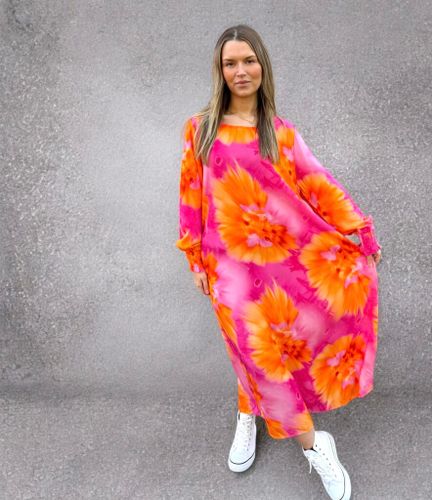 Drömmig klänning Rosa/orange
