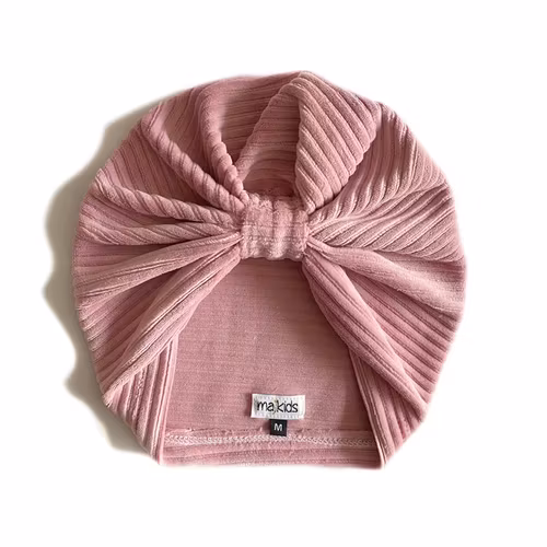 Turban -  Dusty Rose velour med manchesterlook