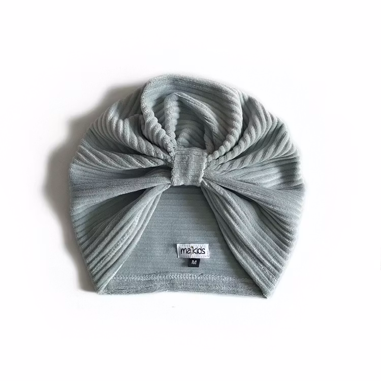 Turban -  Dusty Mint velour med manchesterlook