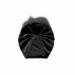 Turban -  Svart velour med manchesterlook