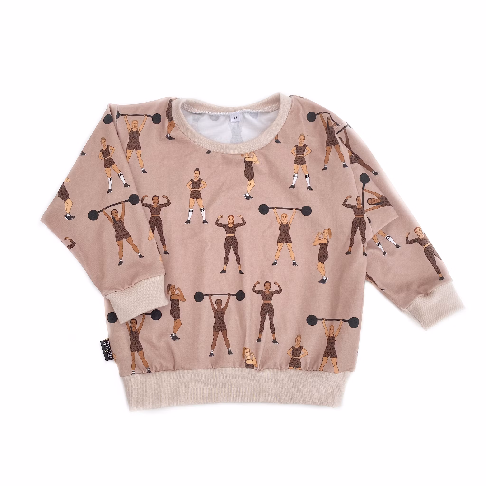 Sweatshirt - Strong Girls Leo beige