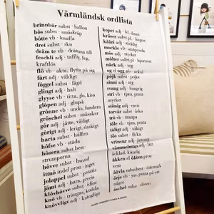 Handduk Värmländsk ordlista