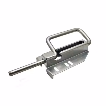 Invändig låsregel med hänglåsbleck, för manuell port