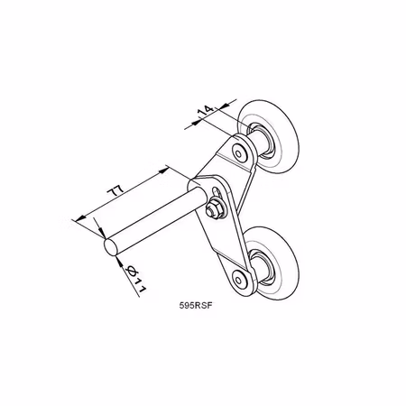 Tandemhjul till garageport