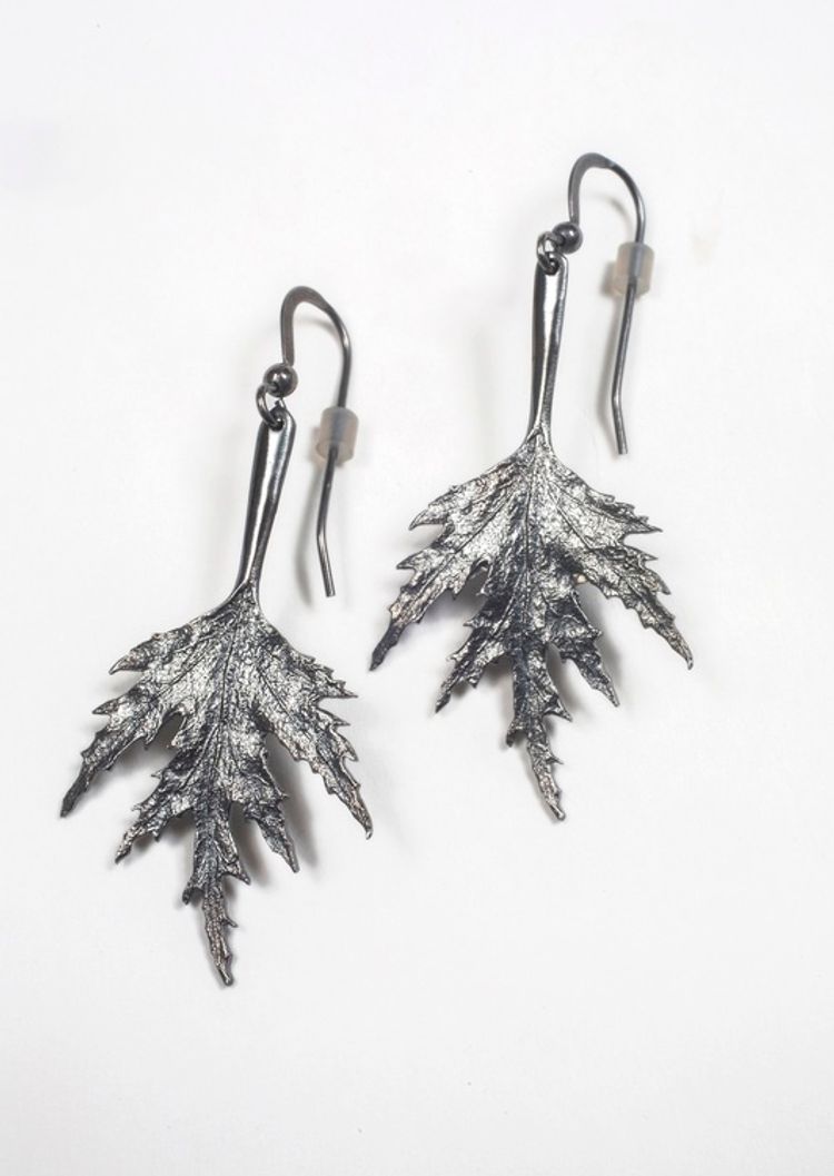 Örhängen Mellan oxiderat Silver