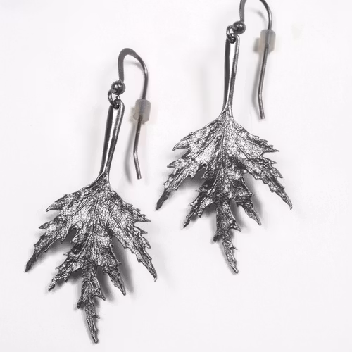 Örhängen Mellan oxiderat Silver