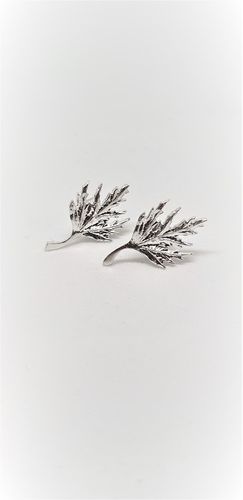 Örhängen Musöra på stift Silver