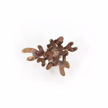 Pin i patinerad brons
