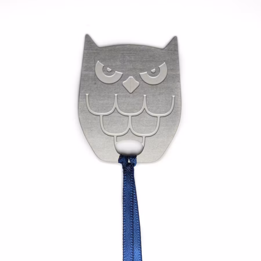 Bokmärke, bister uggla, nysilver