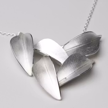 Halsband silver - Bladverk, 5 blad