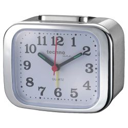 Väckarklocka med bell/pip Geneva XL - Silver