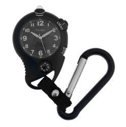 Karbinhakeklocka med kompass - 71201 Brun