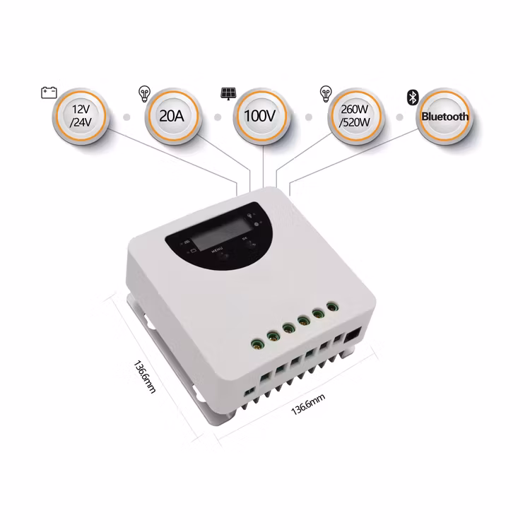 Sollellepanel Mono 160W inkludert regulator 20A