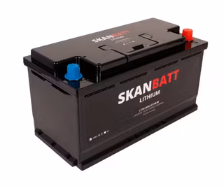 SKANBATT Lithium Batteri 12V 100Ah 100A BMS - Bluetooth - Bobil - 279x176x190mm - Small
