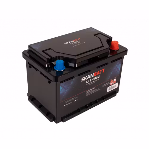 SKANBATT Lithium Batteri 12V 100Ah 100A BMS - Bluetooth - Bobil - 279x176x190mm - Small