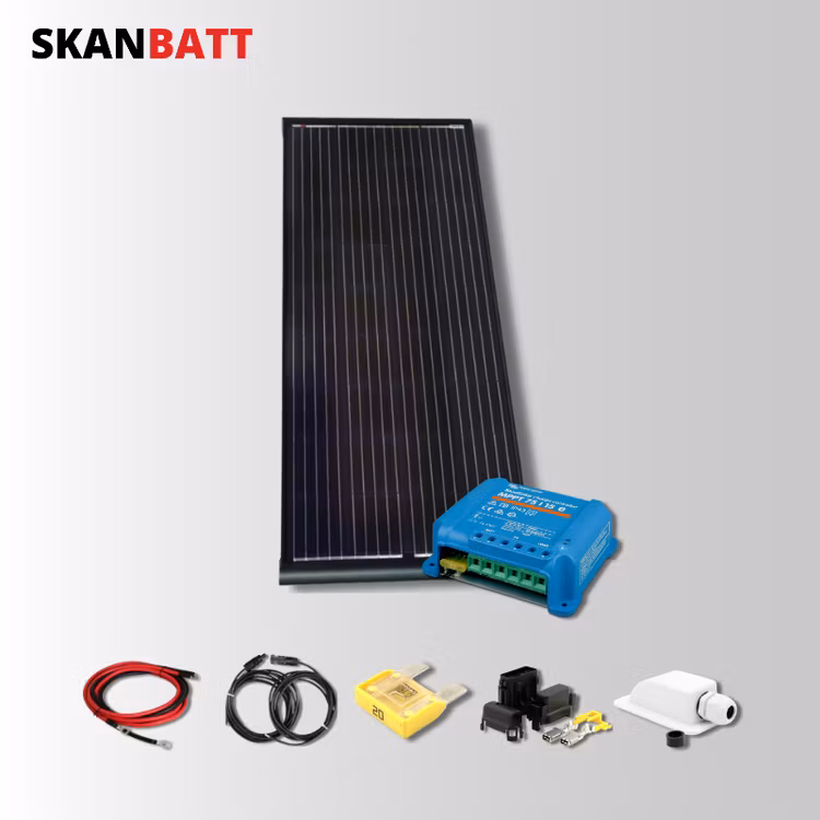 SKANBATT Solcellepakke - 200w Rammepanel (Aero) - Victron MPPT 15A