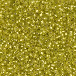 Miyuki seedbeads 11/0 matt silverlined Chartreuse