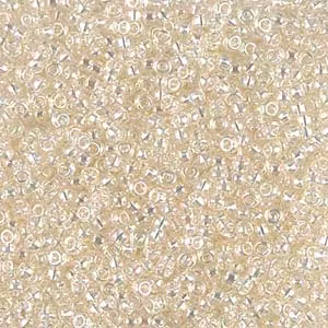 Miyuki seedbeads 11/0 trasparent crystal ivory gold