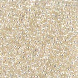 Miyuki seedbeads 11/0 trasparent crystal ivory gold