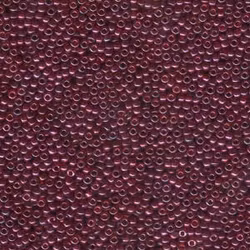 Miyuki seedbeads 11/0 cranberry gold luster