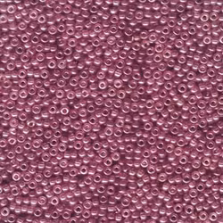 Miyuki seedbeads 11/0 semi matte cranberry gold lustr