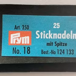 Broderinål Chenille m spets strl 18 25/fp