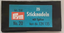 Broderinål Chenille m spets strl 20 25/fp
