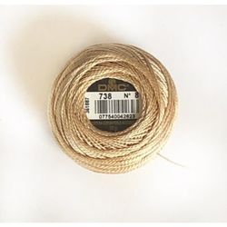 Pärlgarn nr 8 beige 738