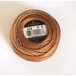 Pärlgarn nr 8 brun 435