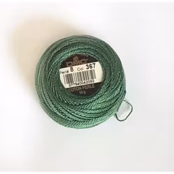 Pärlgarn nr 8 grön 367