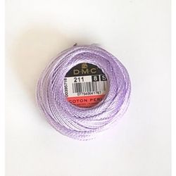Pärlgarn nr 8 lila 211