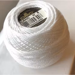 Pärlgarn nr 8 vit blanc