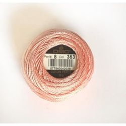 Pärlgarn nr 8 rosa 353