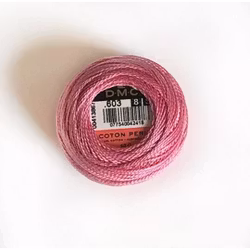 Pärlgarn nr 8 rosa 603