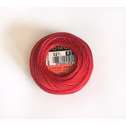 Pärlgarn nr 8 röd 321