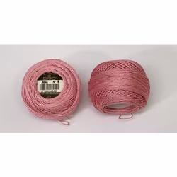 Pärlgarn nr 8 rosa 604