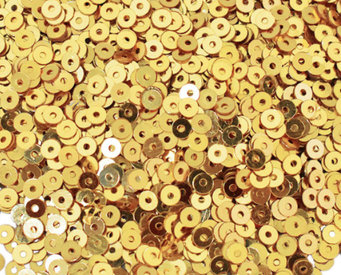 Paljett rund 2,5mm guld