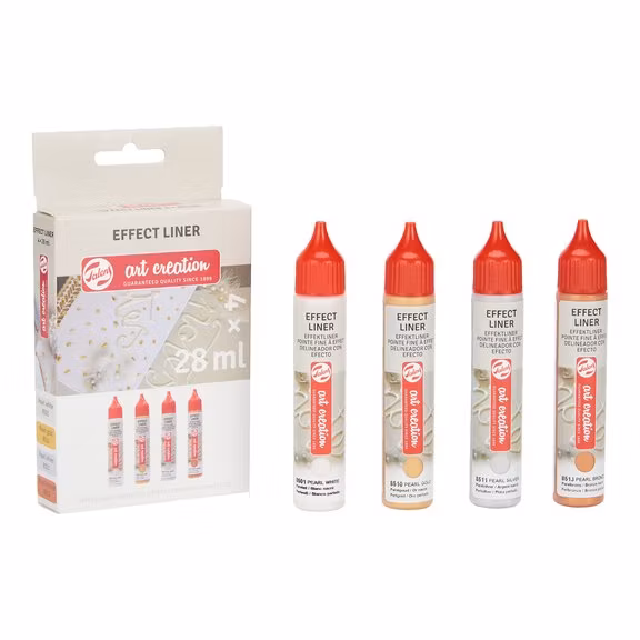 Talens Art Effect liner guld-silver pärlemor 4-p
