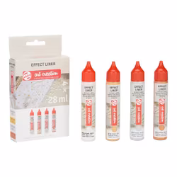 Talens Art Effect liner guld-silver pärlemor 4-p