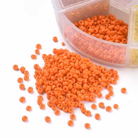 Seedbead 4mm 6 färger gul & orange