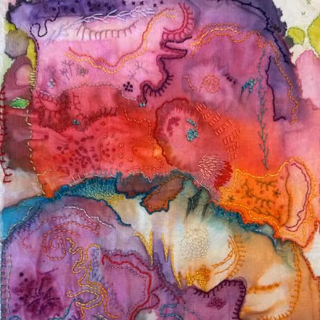 Måla & brodera fritt på siden - heldag 17 januari