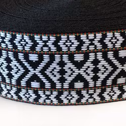 Allmogeband svartvitt 60 mm