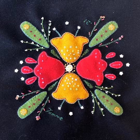 Kurs Yllebroderi med applikationer Grund 2-3/5